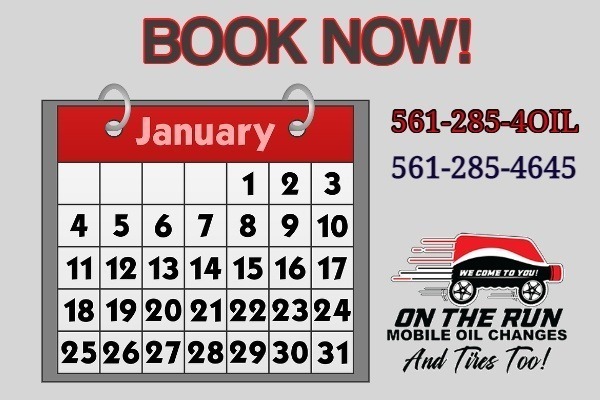 book an appointment with on the run oil change